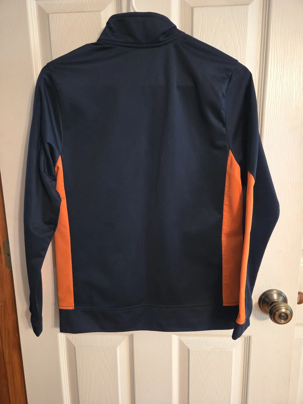 Athletic Works Navy Track Jacket with Orange Trim - Full Zip